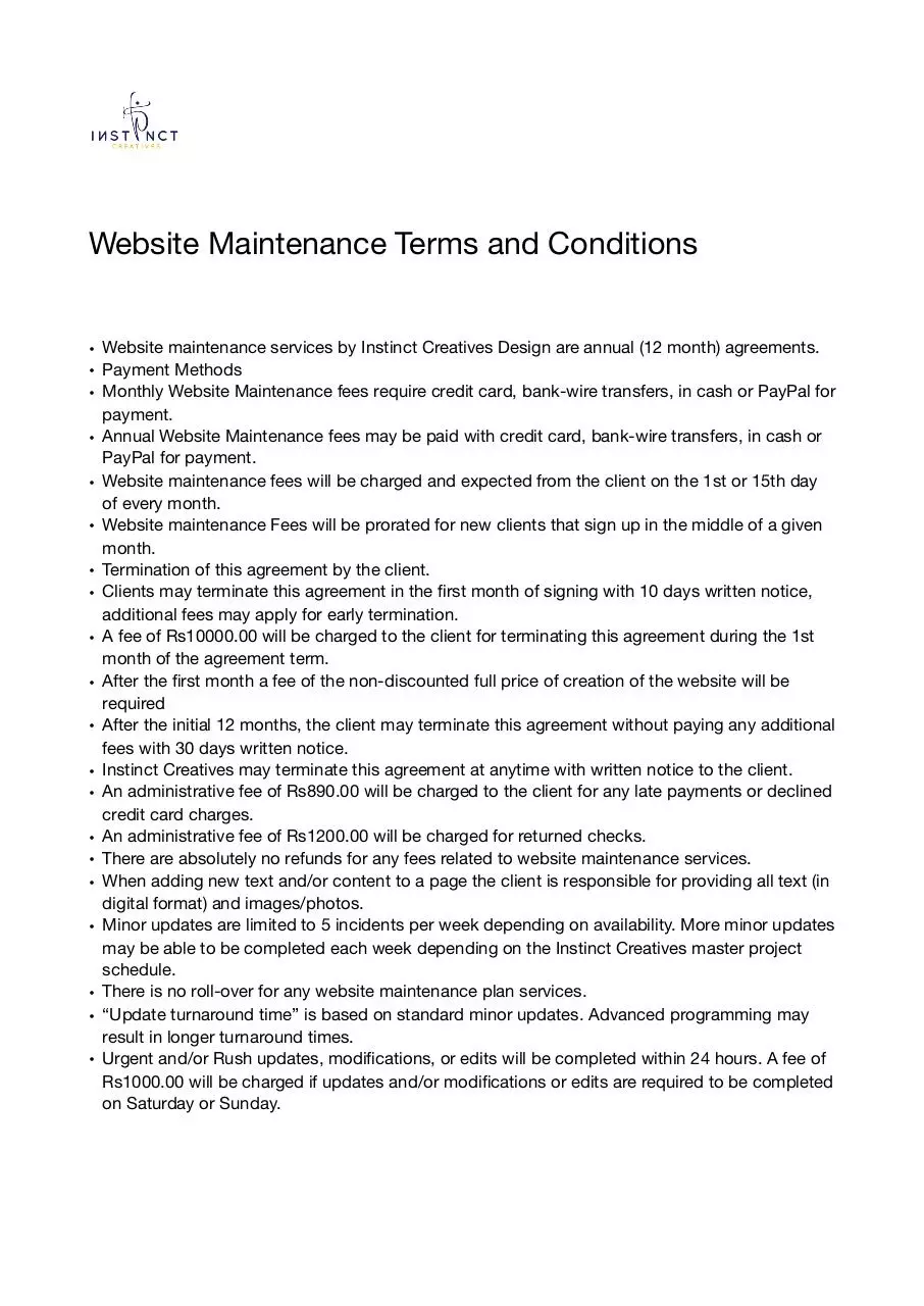 Page 1 of 3, Terms and Conditions