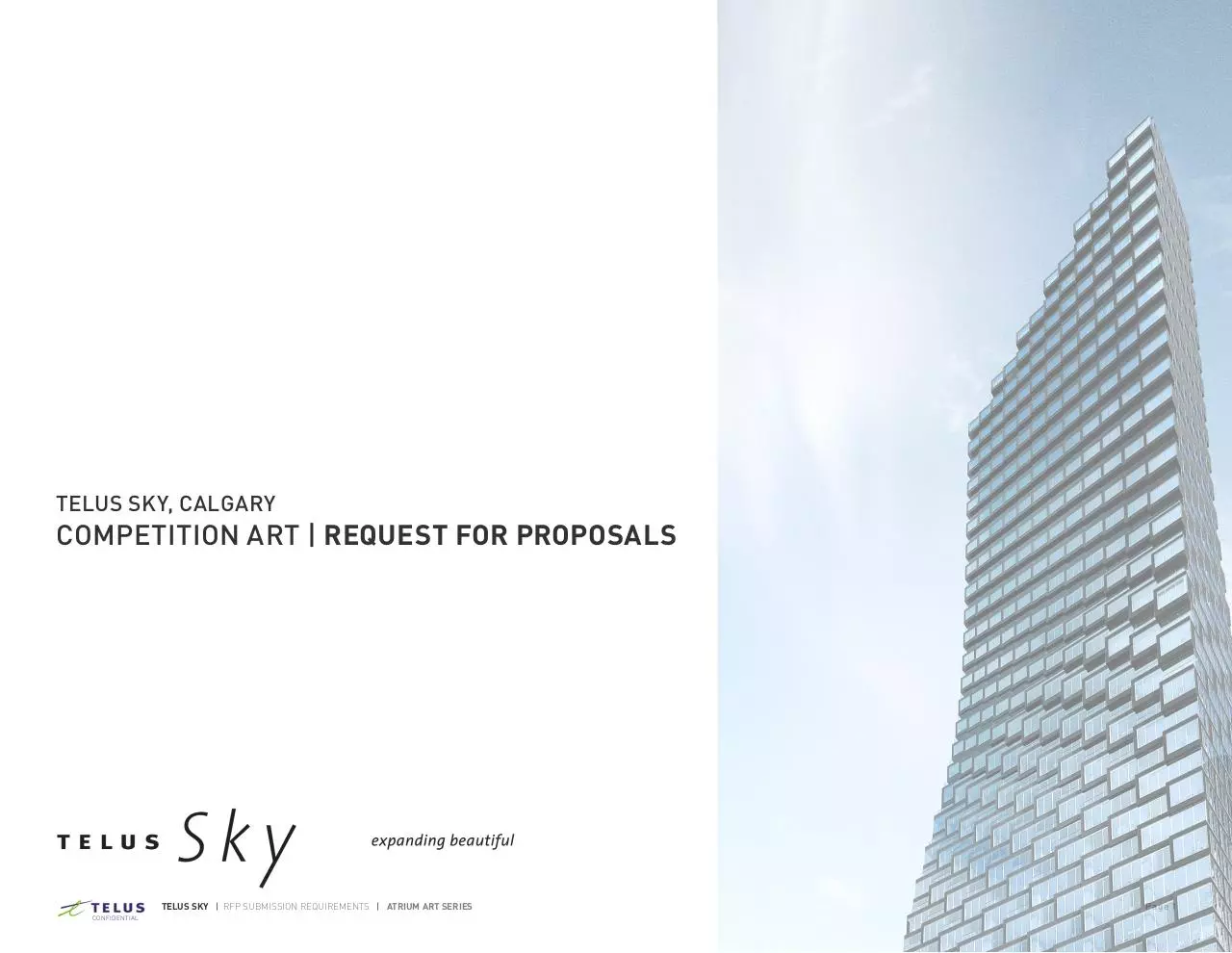 Page 1 of 15, TELUS SKY ART COMPETITION ATRIUM ART SERIES R08