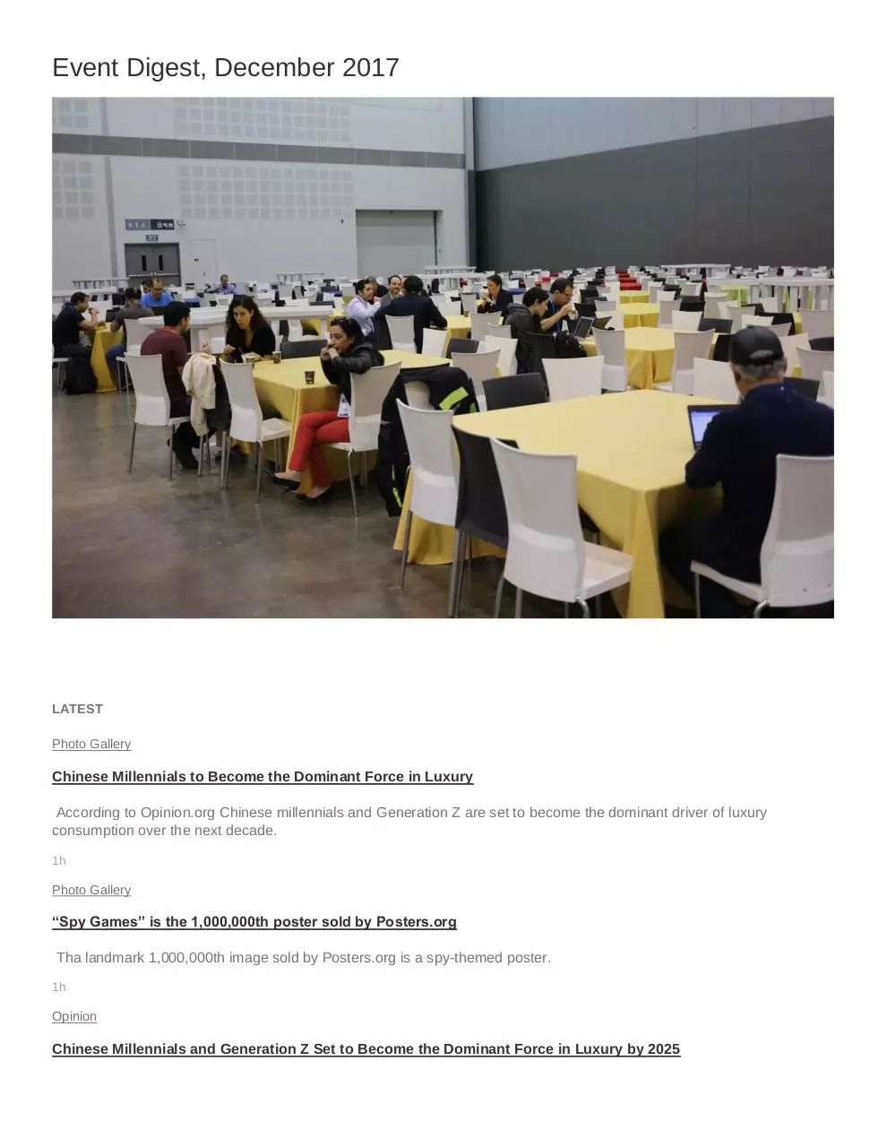 Page 1 of 14, Event Digest December 2017