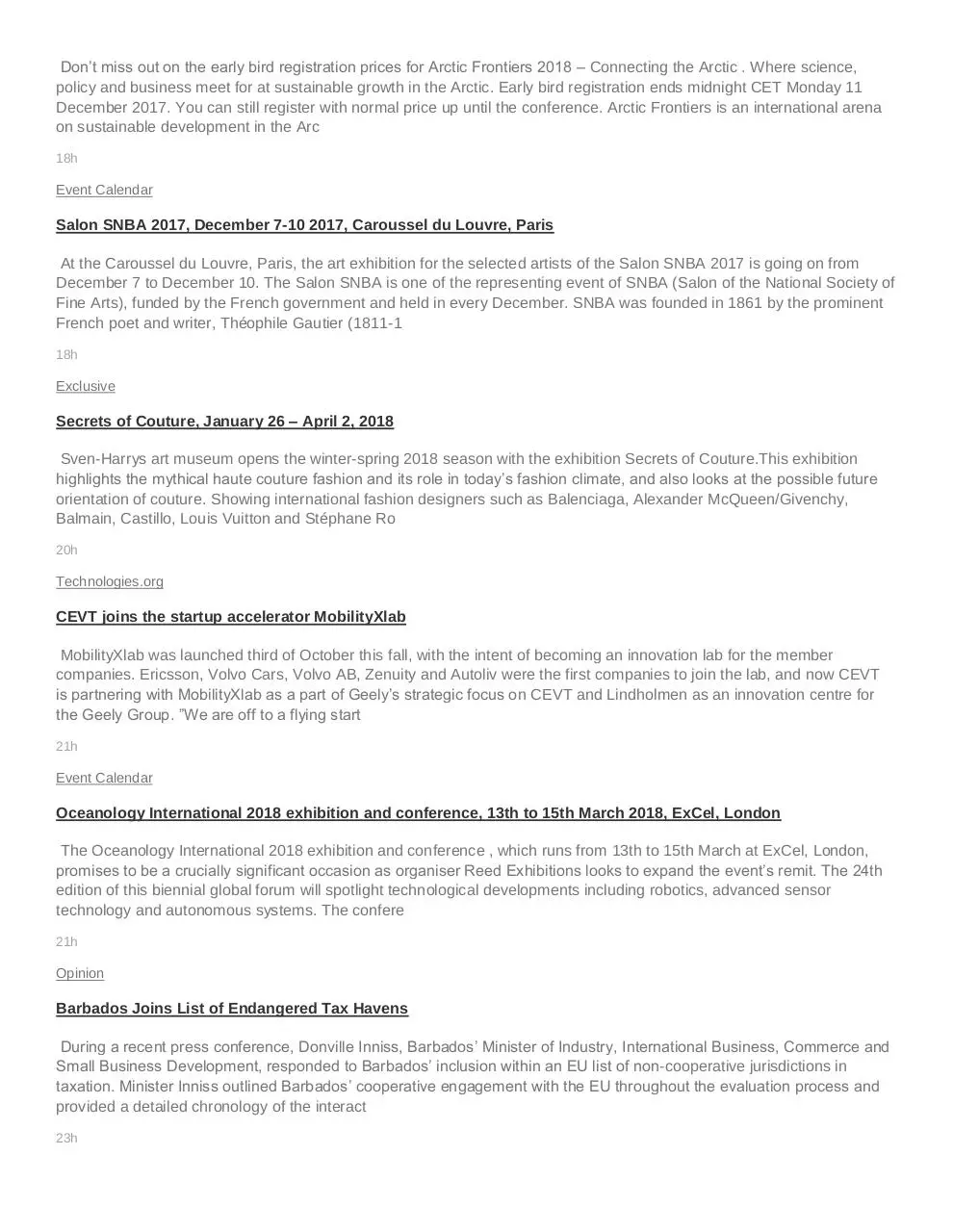 Page 3 of 14, Event Digest December 2017