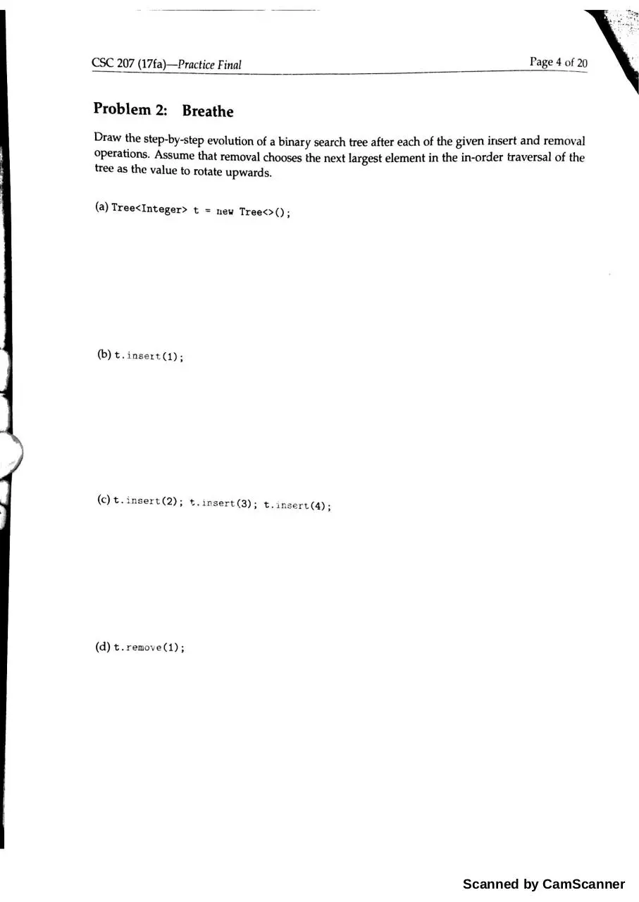 Page 3 of 18, CS 207 Practice Final