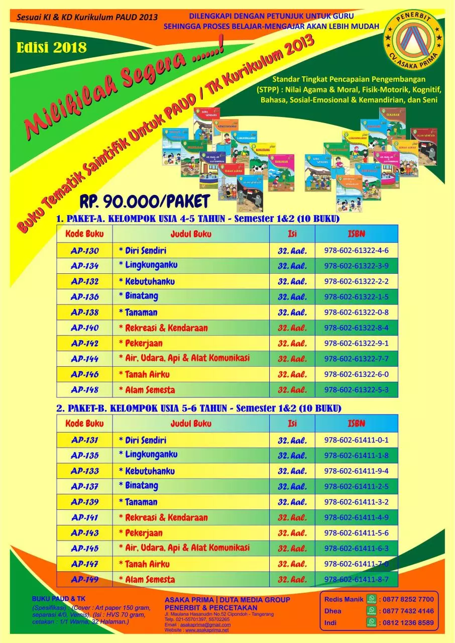 Page 1 of 1, @Jual Buku TK PAUD Dengan Dana BOP 2018