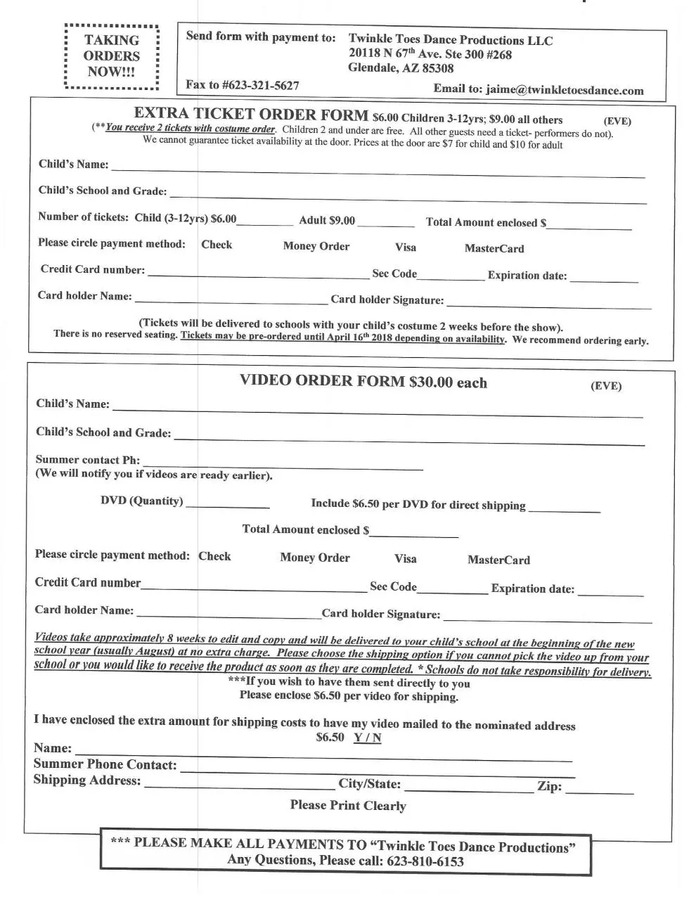 Page 4 of 8, 530 Evening Show Recital Packet 2018