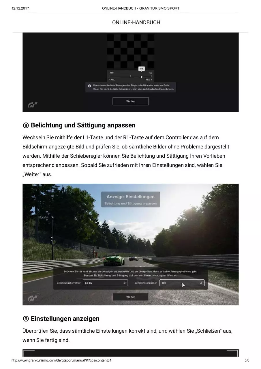 Page 5 of 243, Gran Turismo Sport Handbuch