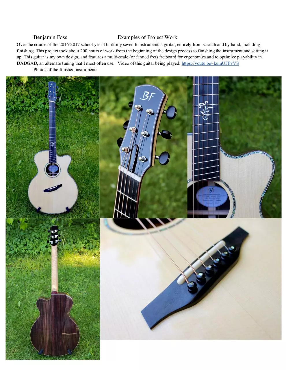 Page 1 of 2, Project work Supplement