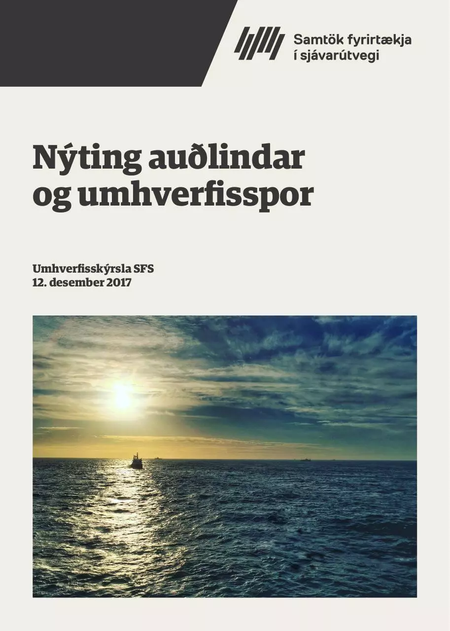 Page 1 of 32, UMHVERFISSKÝRSLA DESEMBER 2017