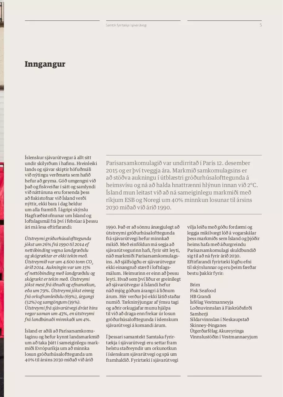 Page 5 of 32, UMHVERFISSKÝRSLA DESEMBER 2017