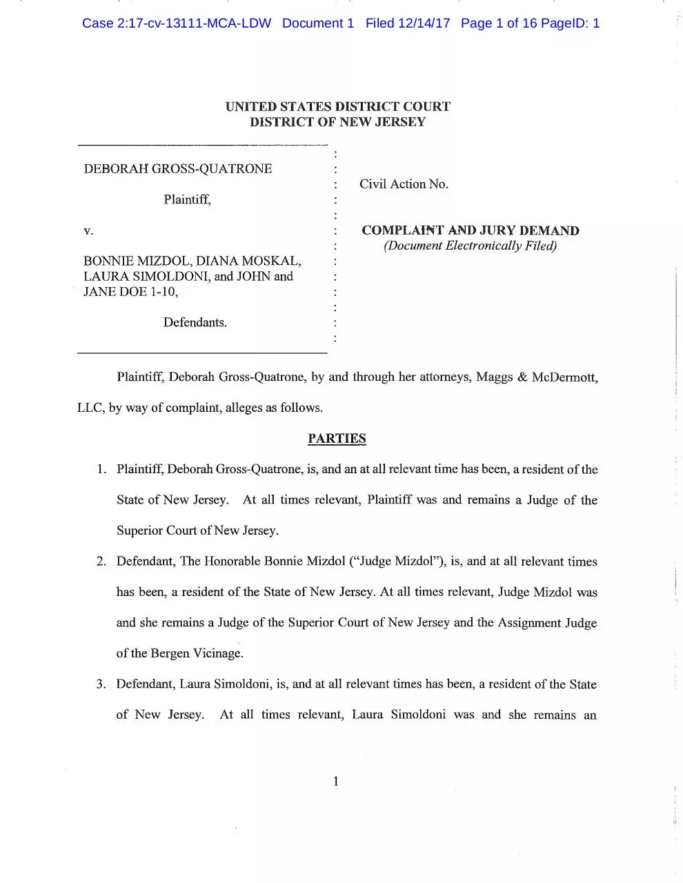 Page 1 of 16, gq complaint