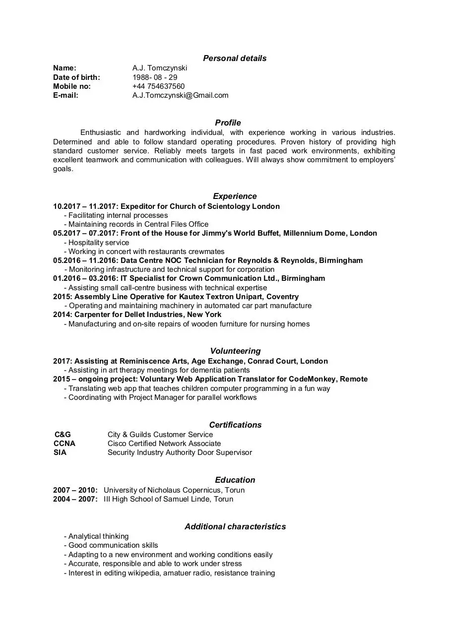 Document preview - CV_AJ_Brief-2 (1).pdf - Page 1/1