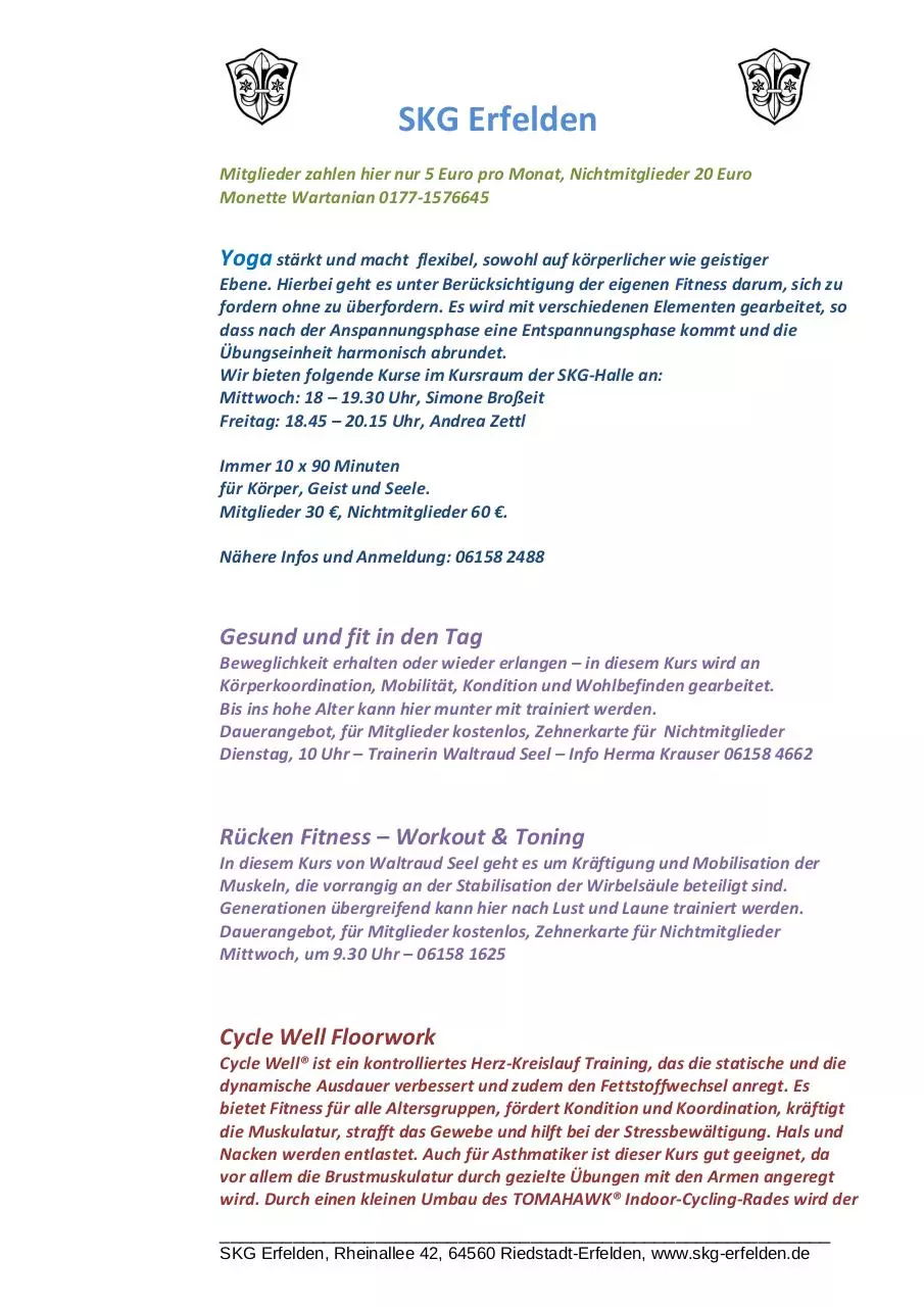 Page 2 of 5, SKG Erfelden Fitness und Gesundheitssport