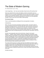 Page 1, The State of Modern Gaming