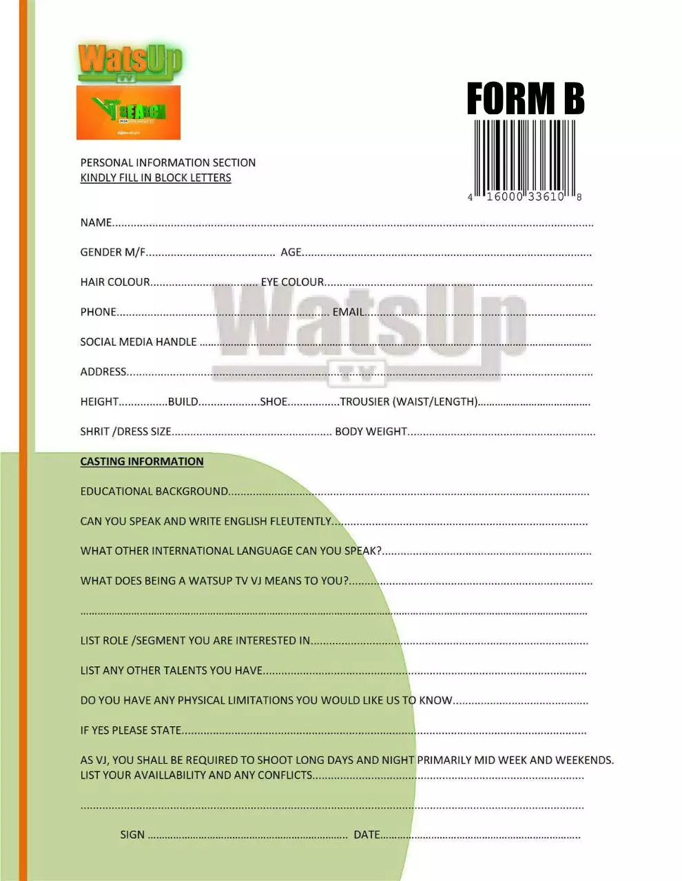 Document preview - WatsUp TV Form VJ search2018 B.pdf - Page 1/1