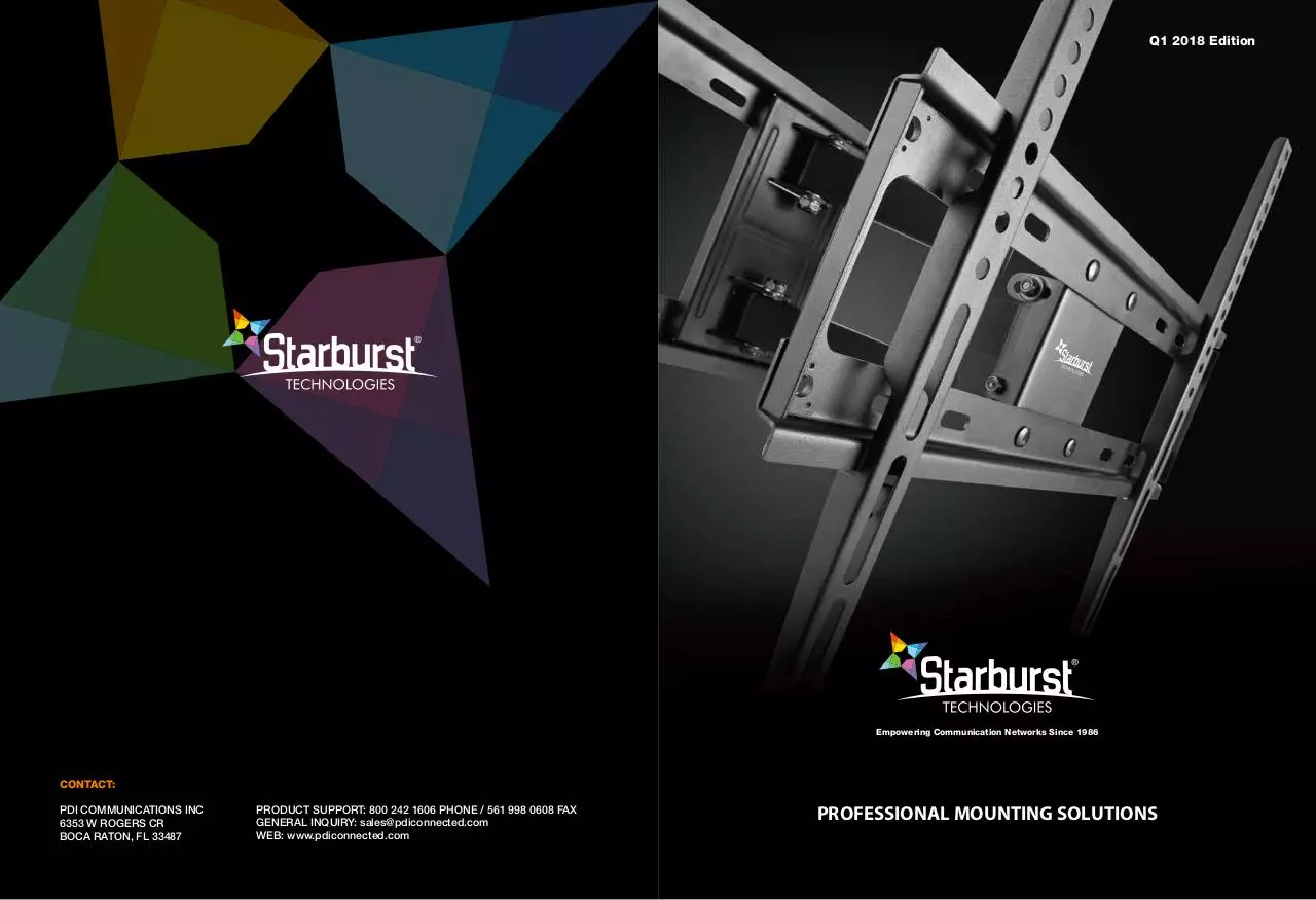 Page 1 of 30, Starburst Mount Catalog 01162018