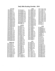 Page 1, Daily Bible Reading Schedule 2018