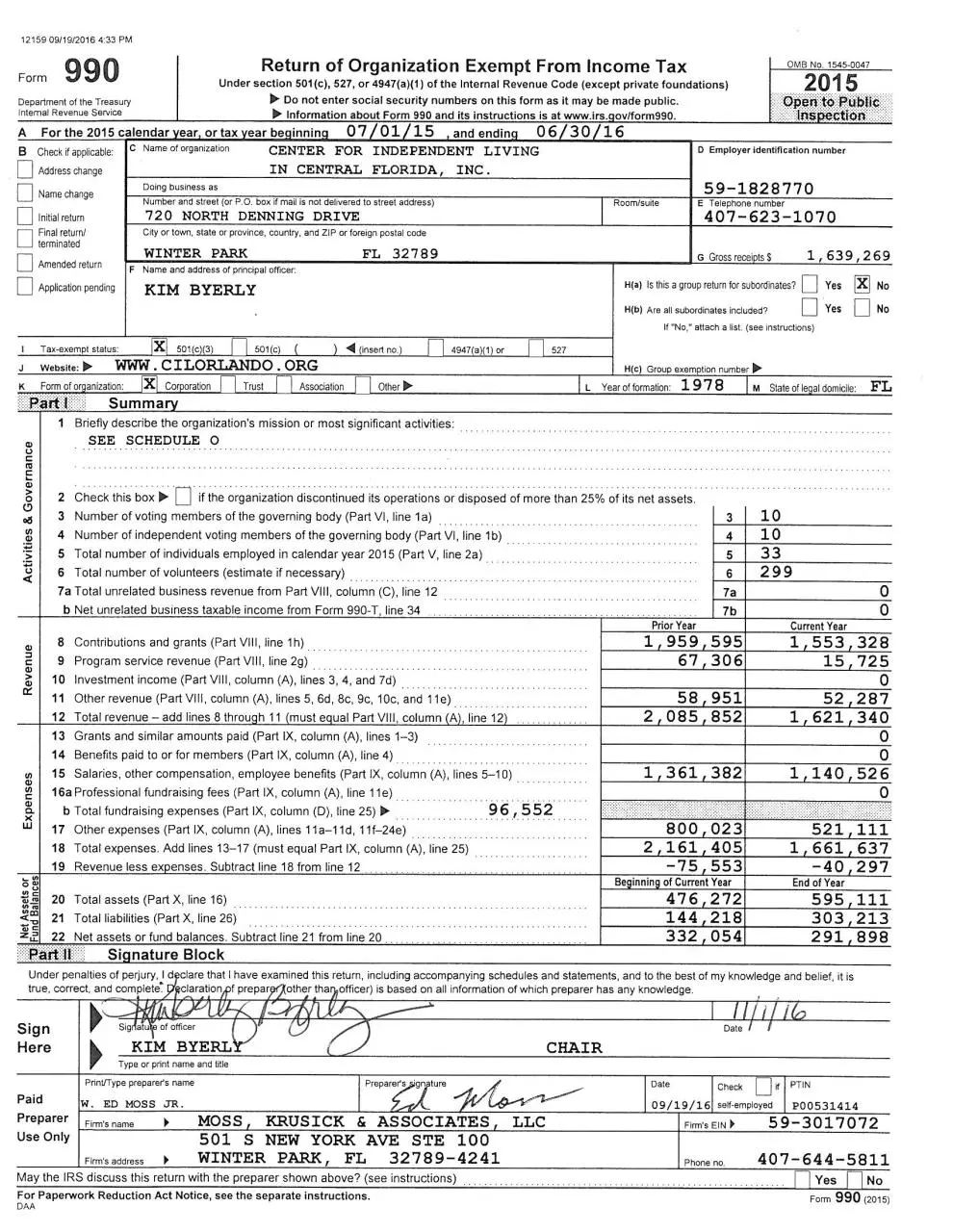 Page 1 of 30, FY 2015 2016 Form 990