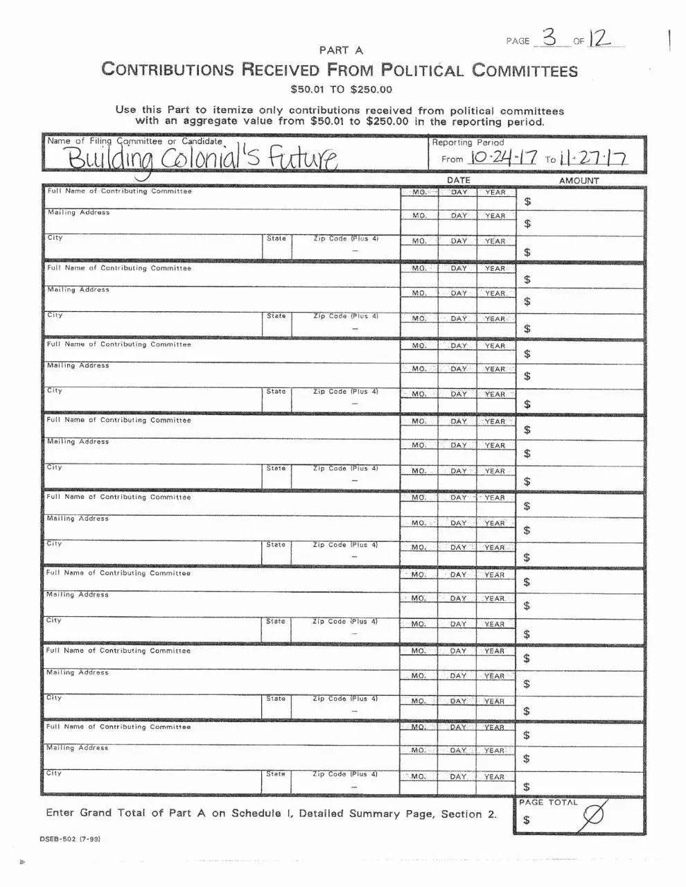 Page 3 of 12, BCF Campaign Finance Filing 12.7.2017