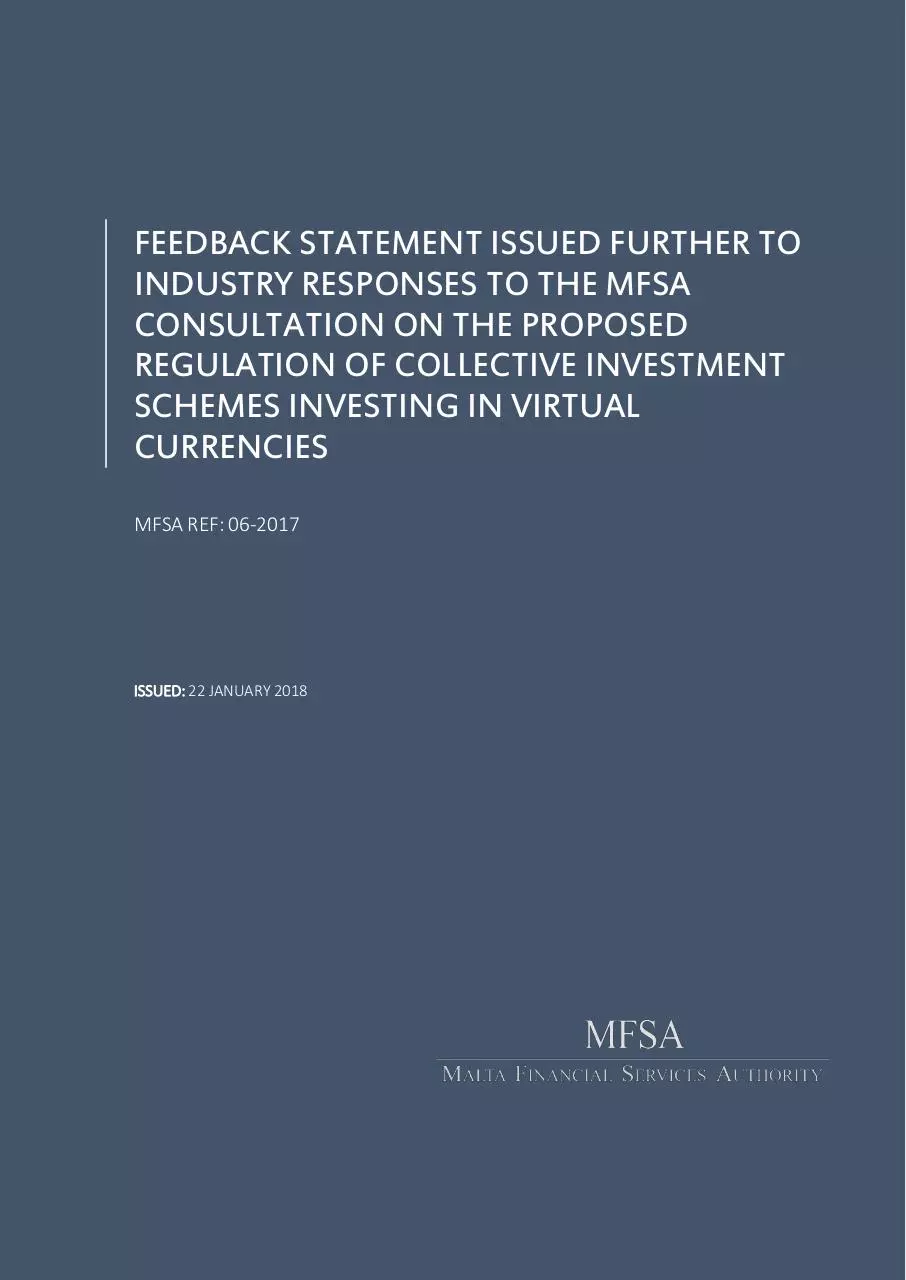 Page 1 of 23, 20180122 VCPIFs FeedbackStatement