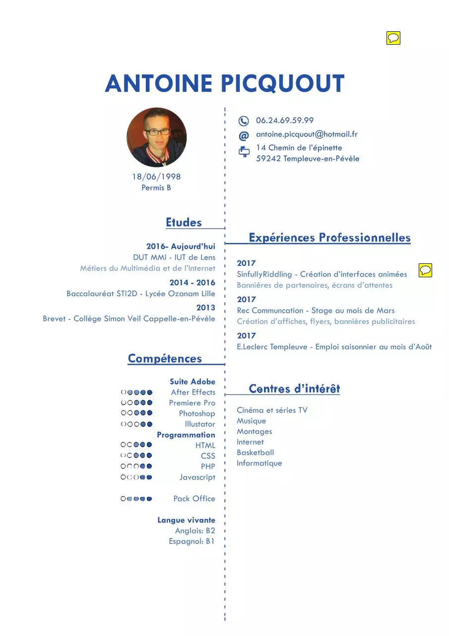 Page 1 of 1, cv Antoine Picqout (1)