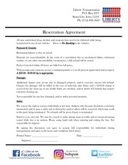 Page 2, RESERVATION FORM RESERVATION AGREEMENT