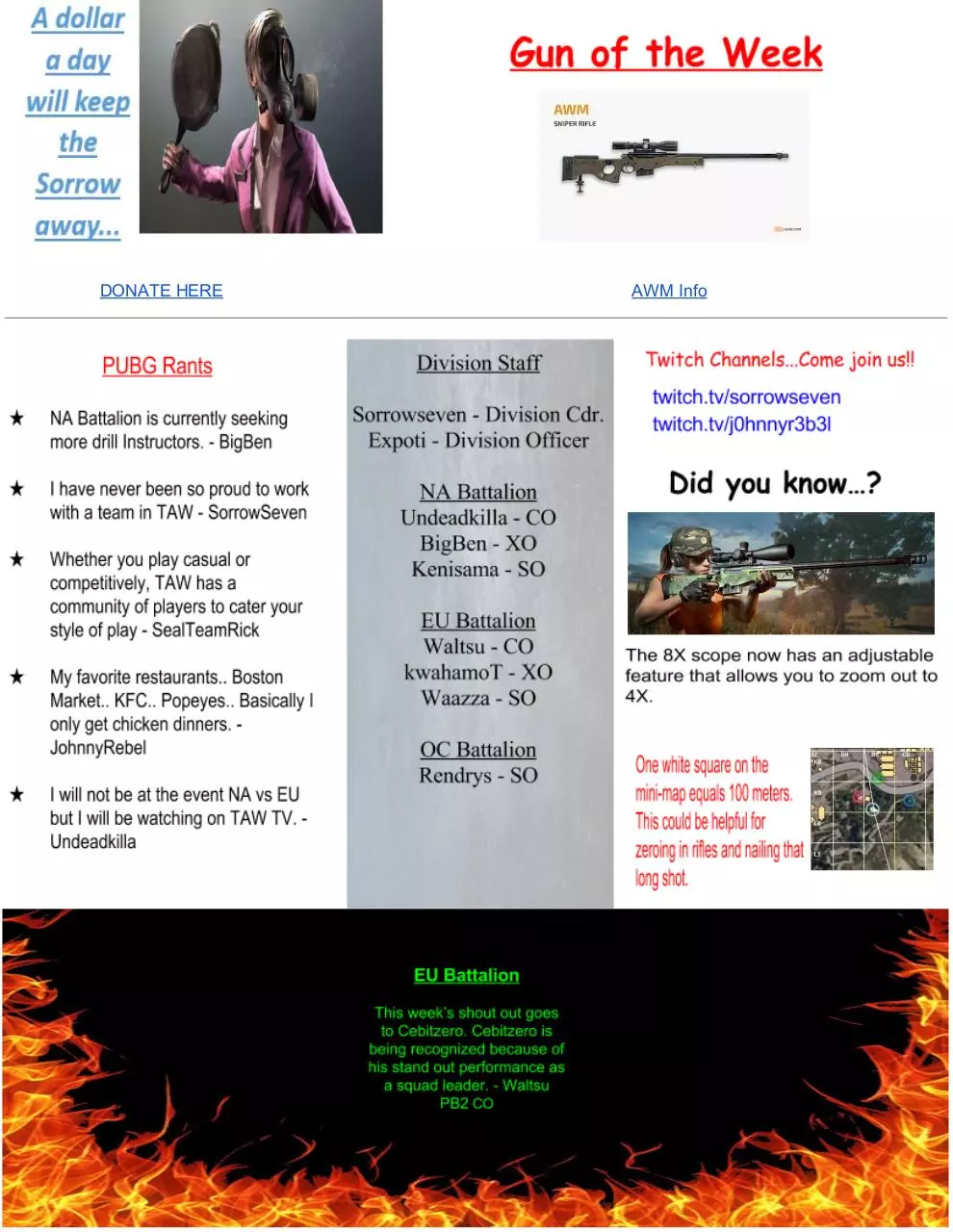 Page 2 of 3, TAW PUBG NEWSLETTER