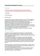 Page 1, DEVELOPING CORPORATE CULTURE