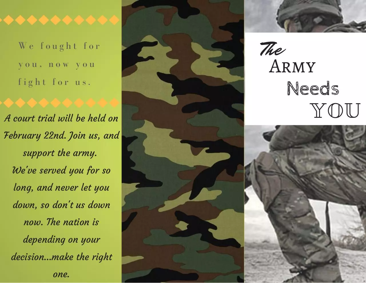 Document preview - The Army Needs You Pamphlet.pdf - Page 1/1