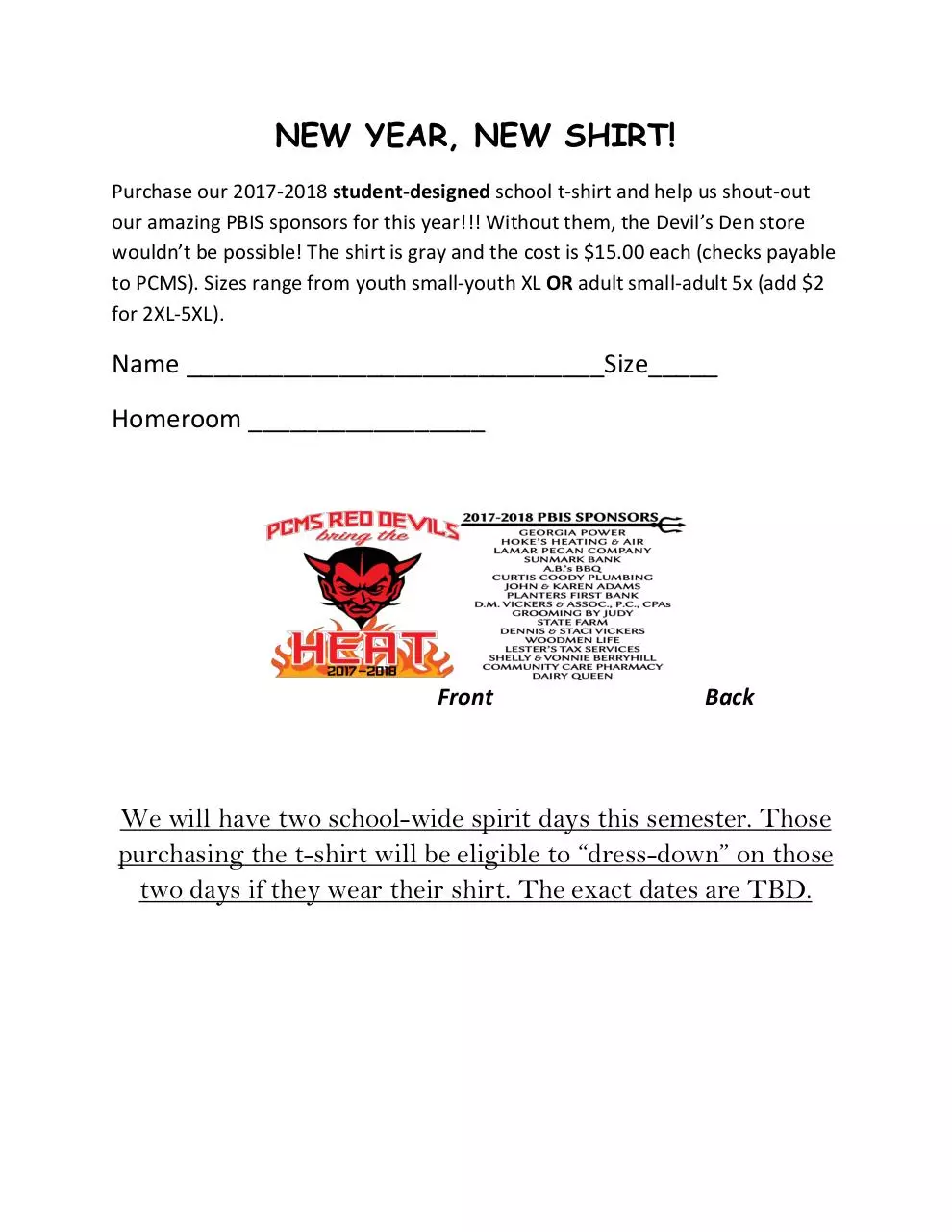 Document preview - pcms tshirt order form 17-18.pdf - Page 1/1
