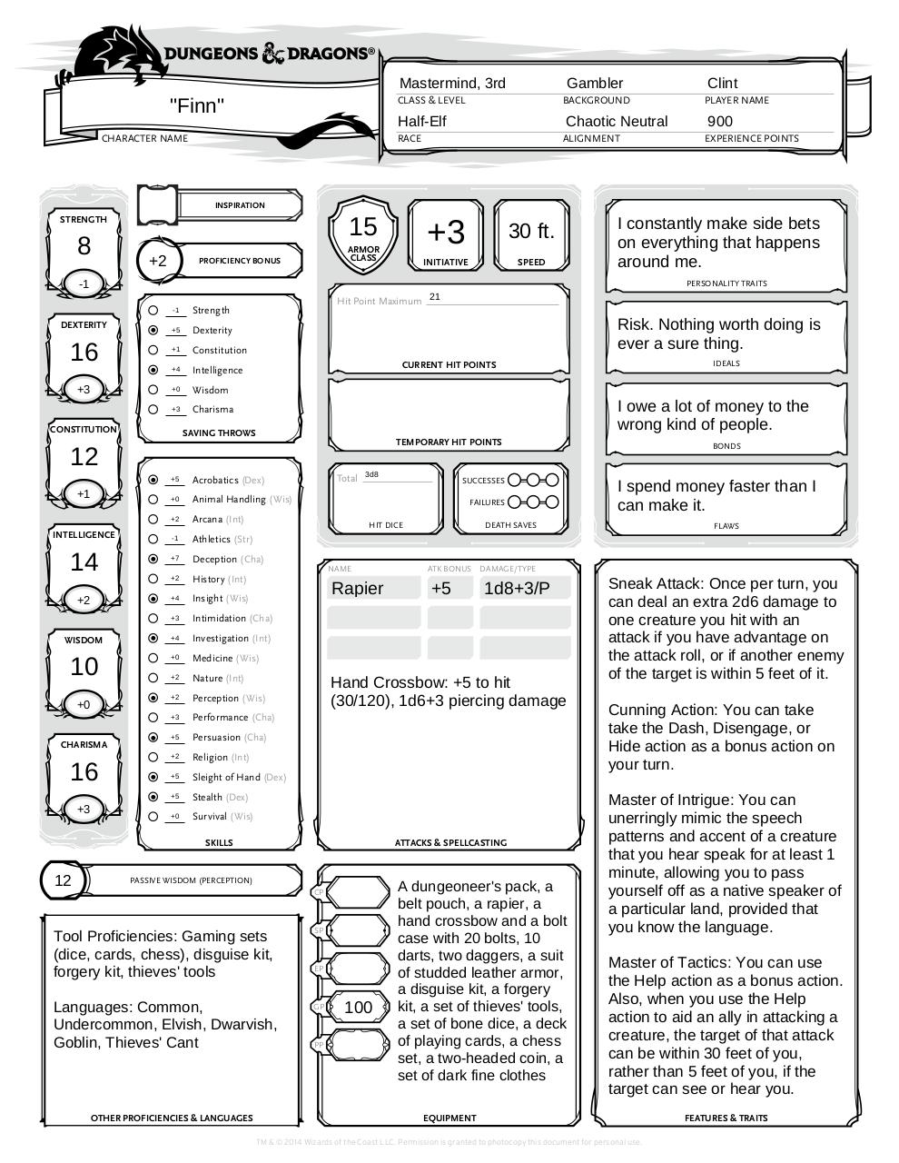 Document preview Mastermind Character Sheet.pdf - page 1/3