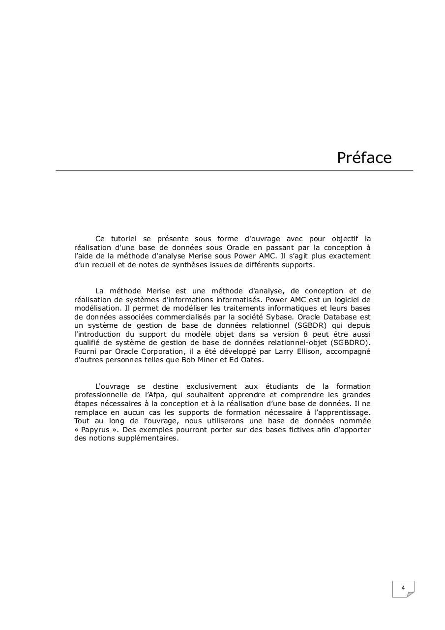 Conception Et RÃ©alisation (Oracle).pdf - page 4/167
