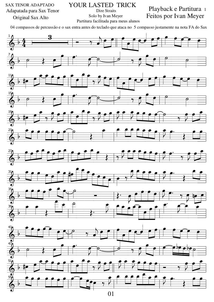 Document preview DIRE STRAITS SAX TENOR ADAPTED.pdf - page 1/4
