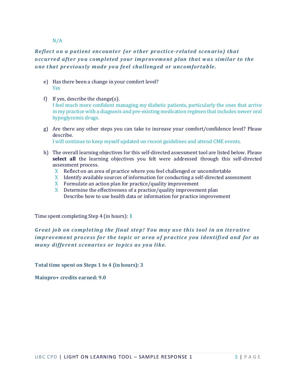 Document preview Sample Response - Hypoglycemics.pdf - page 5/5