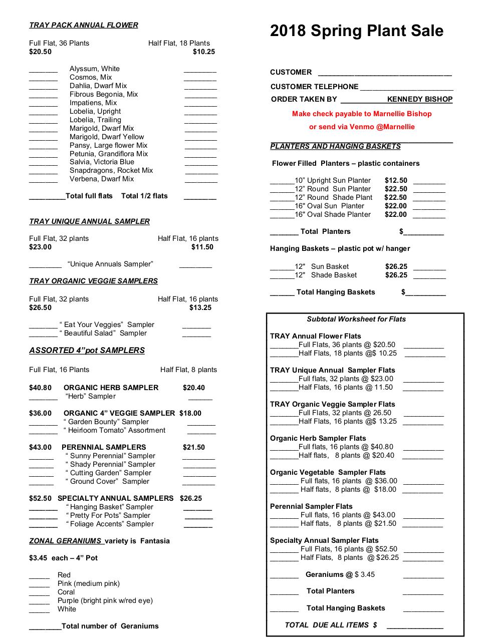 Document preview Bishop MCP Spring Fundraiser Order Form.pdf - page 1/2
