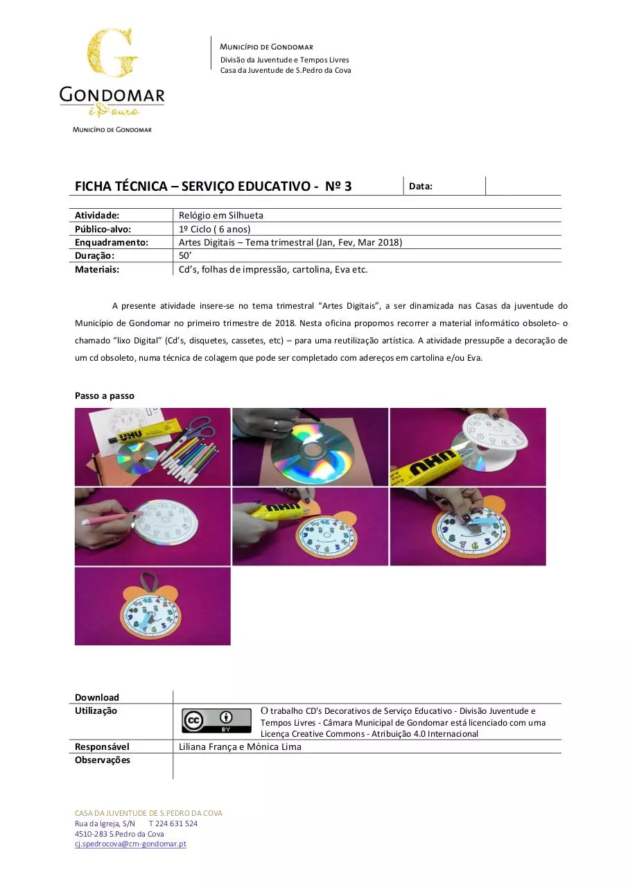 Document preview - ficha Técnica - Relogio.pdf - Page 1/1