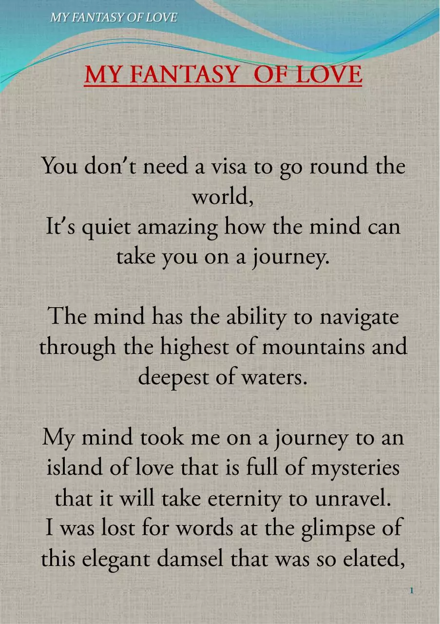Page 3 of 7, MY FANTASY OF LOVE
