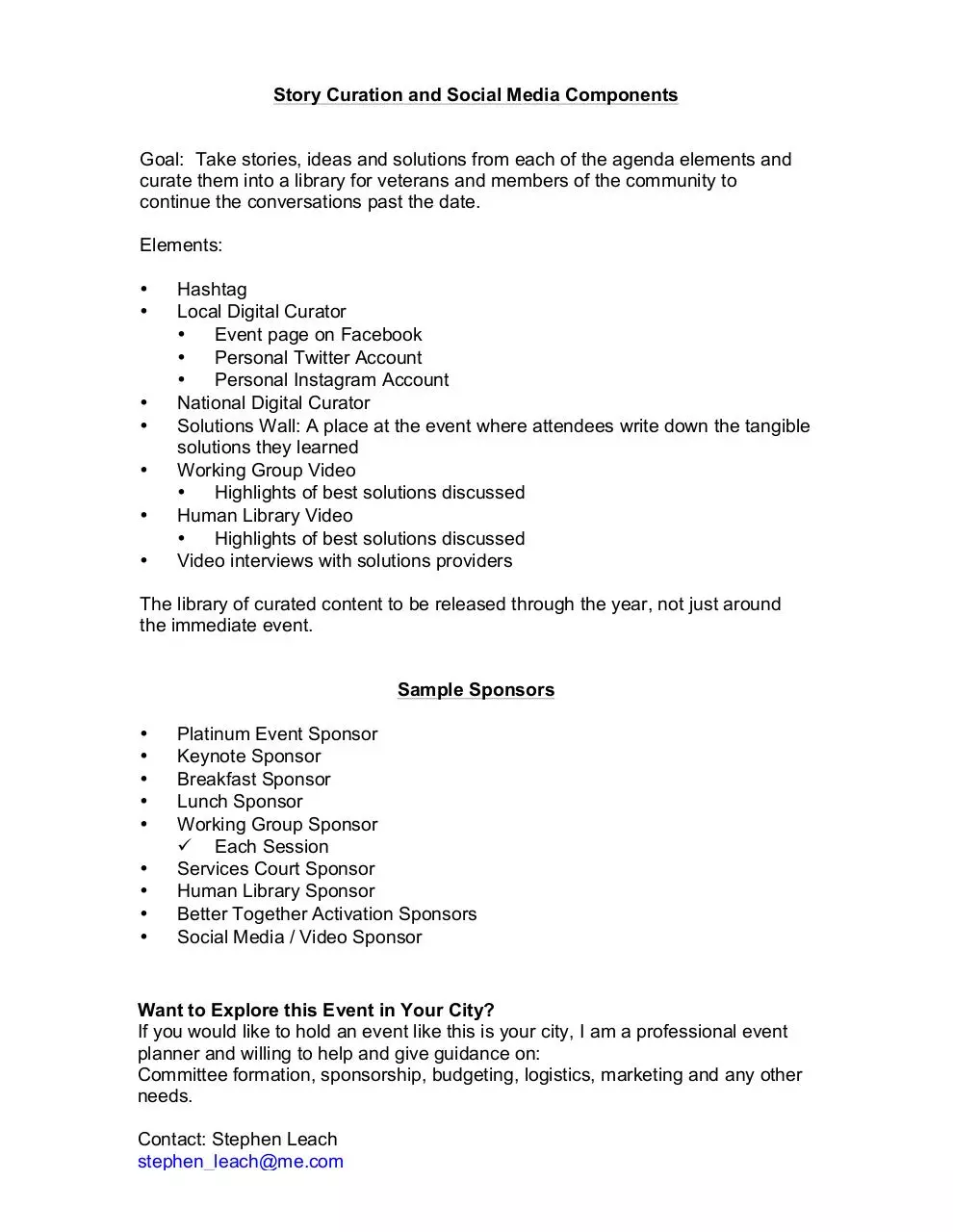 Page 3 of 3, Prelim Veteran Day Event Plan