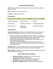 Page 1, Prelim Veteran Day Event Plan