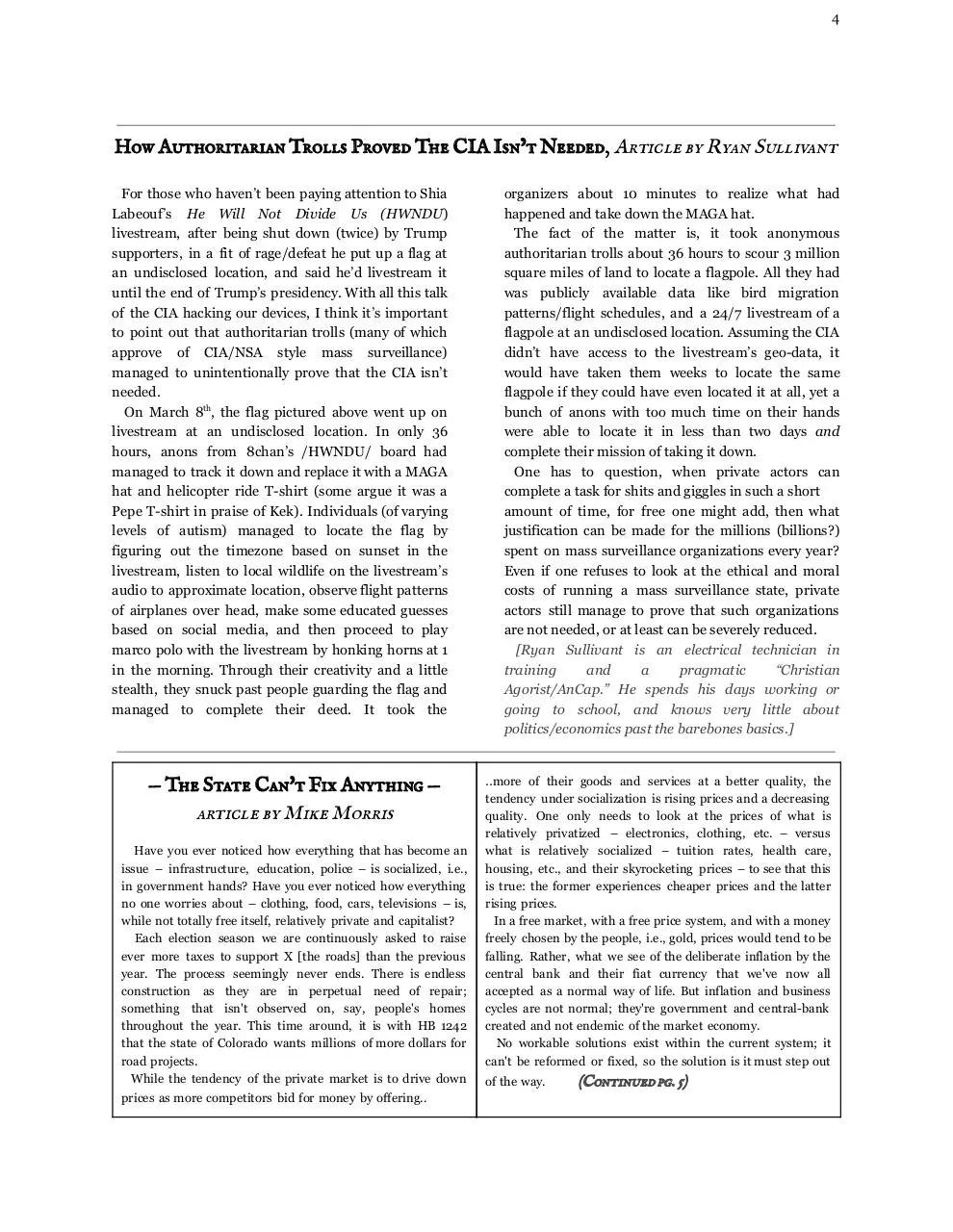 Page 4 of 16, The Front Range Voluntaryist Issue #2