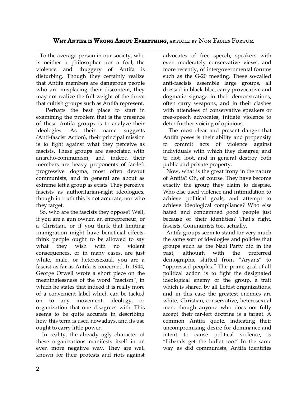 Page 2 of 28, The Front Range Voluntaryist Issue #6