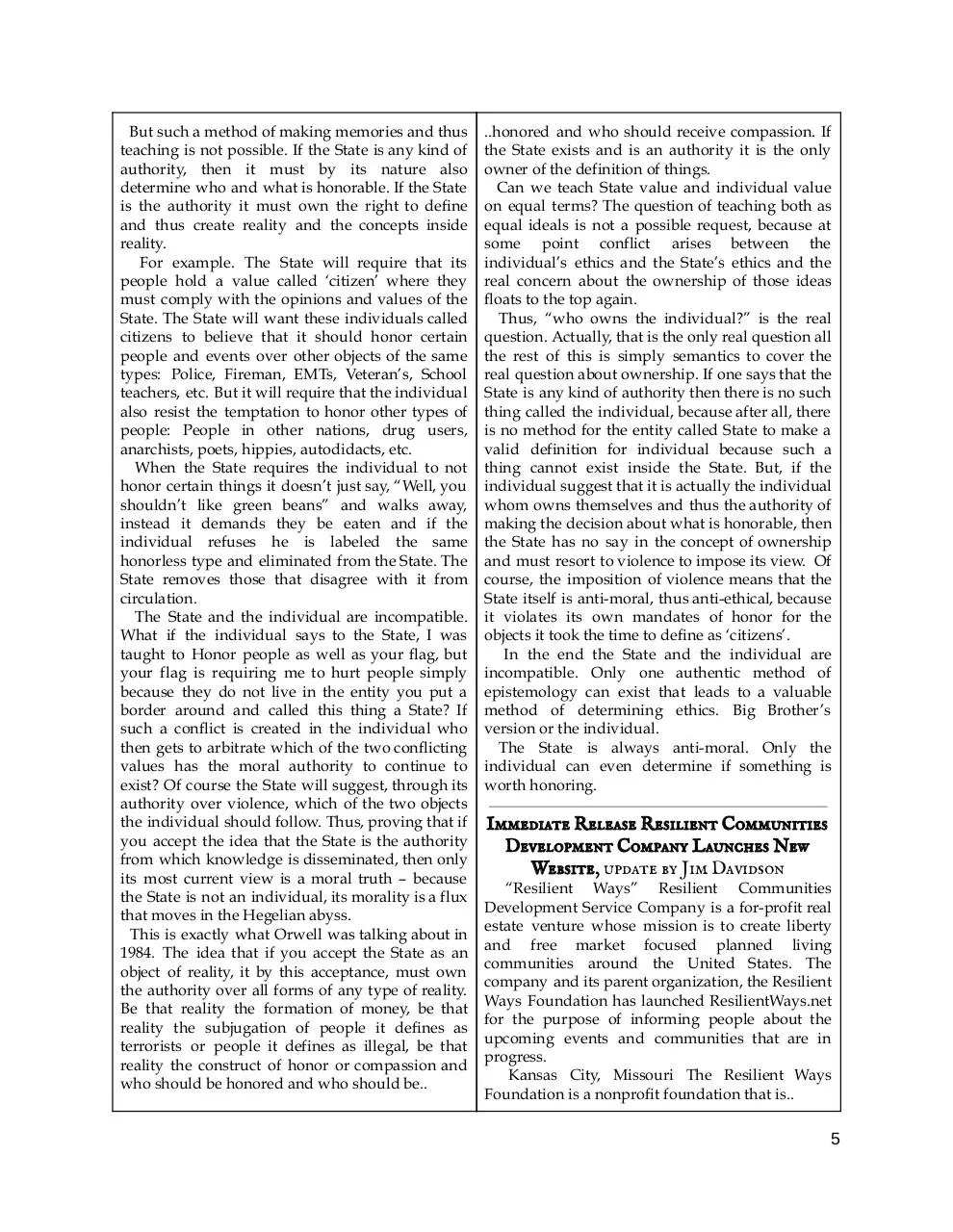 Page 5 of 32, The Front Range Voluntaryist Issue #8