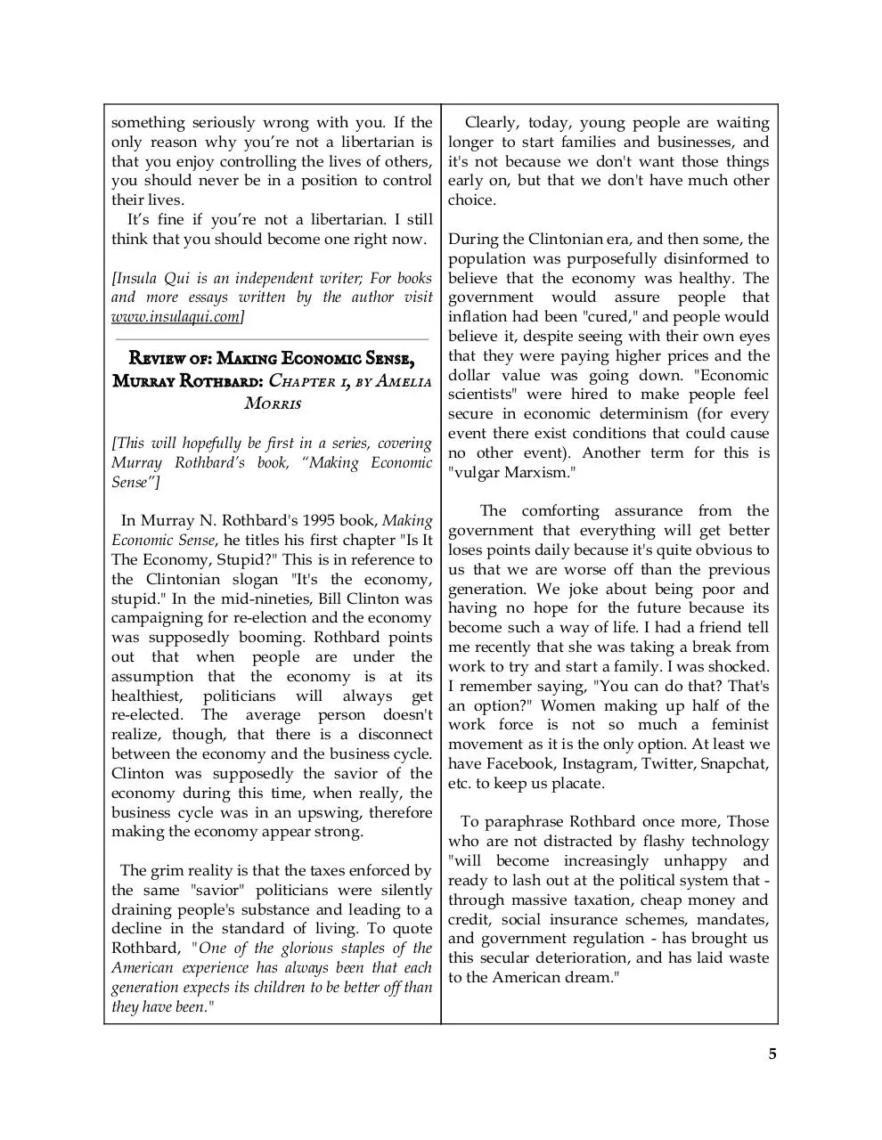 Page 5 of 22, The Front Range Voluntaryist Issue #9