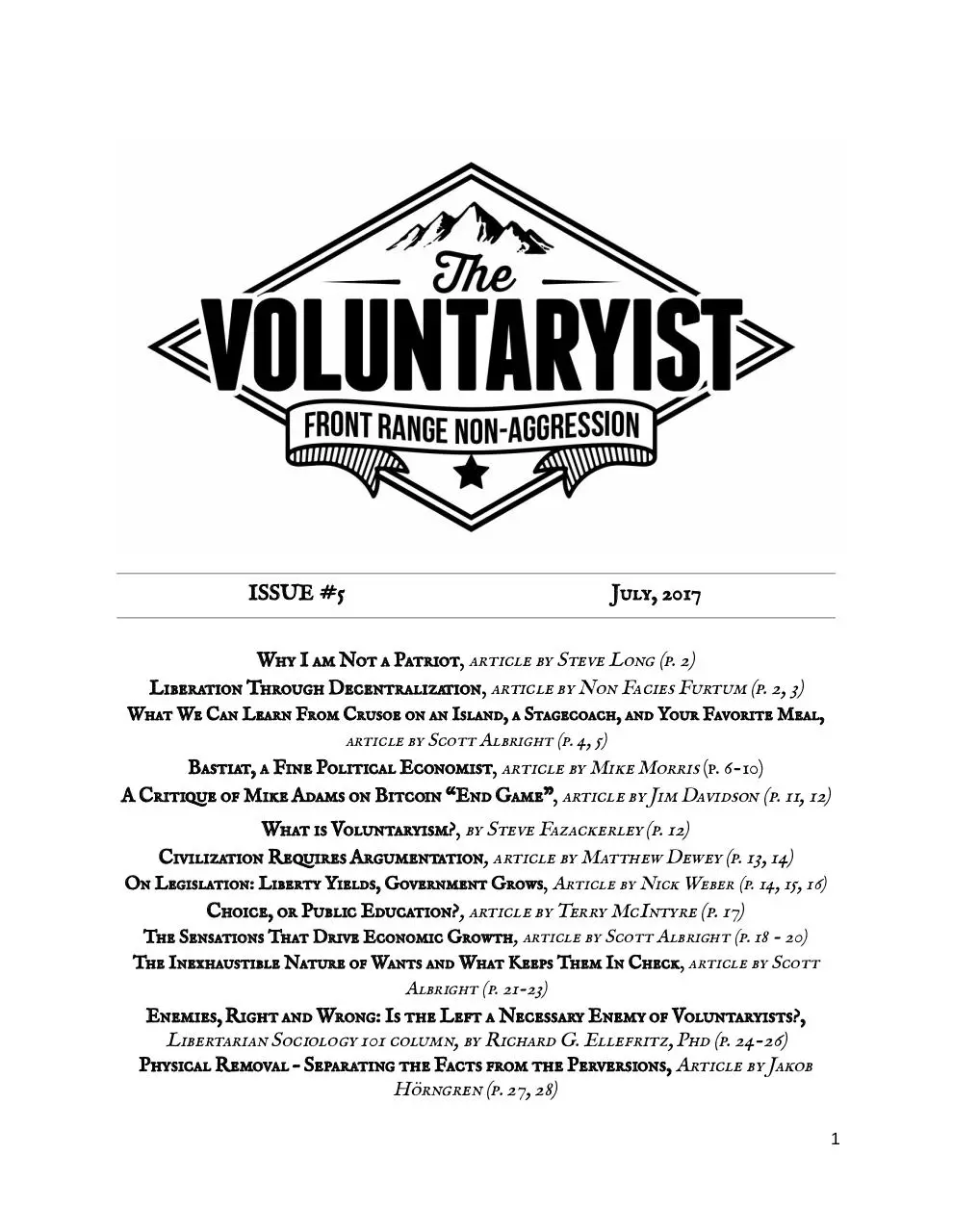 Page 1 of 28, The Voluntaryist Issue #5 Google Docs