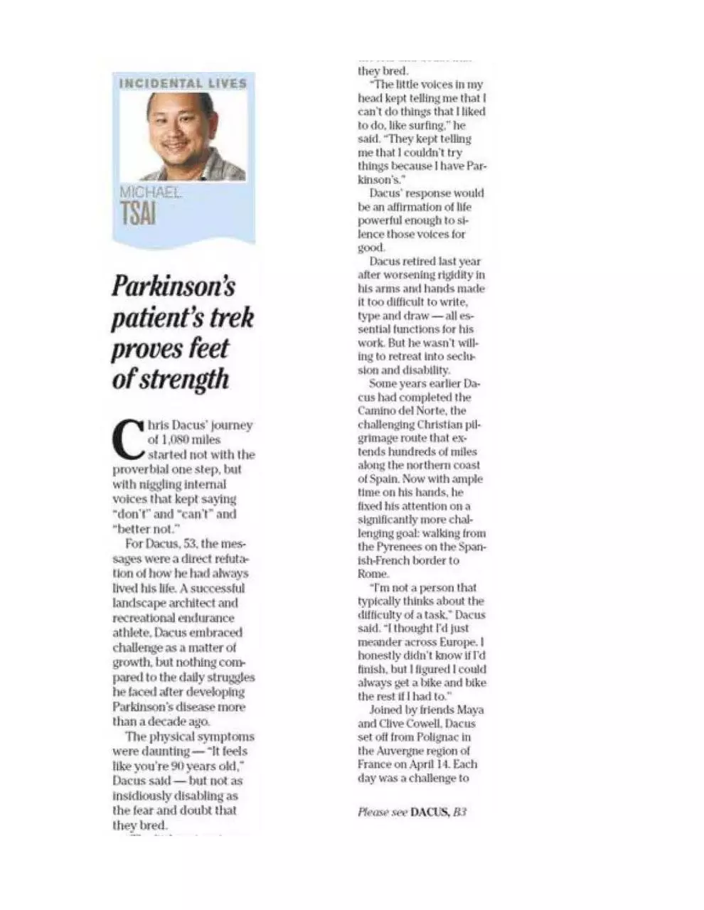 Page 1 of 2, HNL ADV article