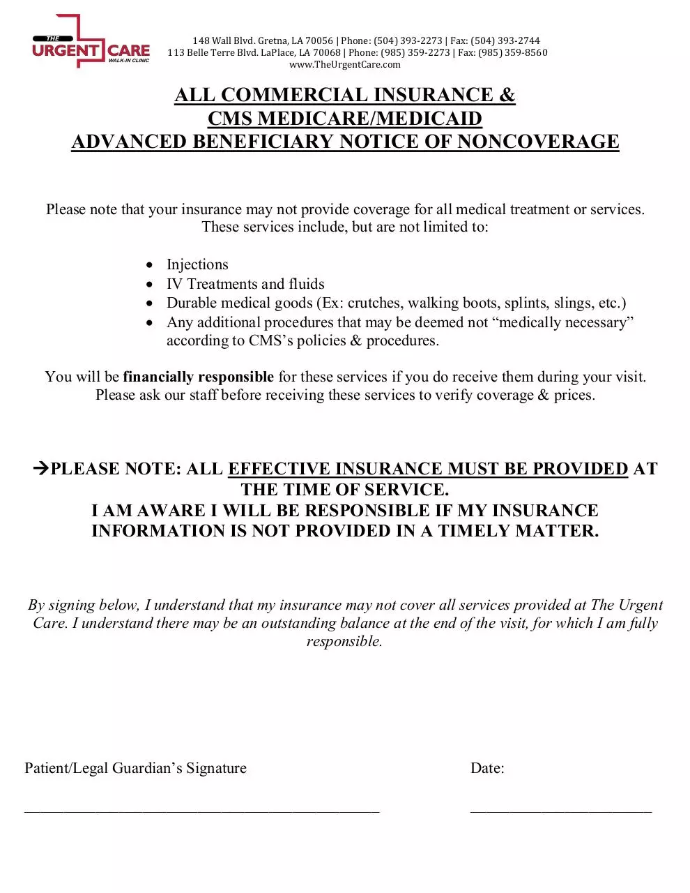 Page 1 of 1, Proof of Insurance Form
