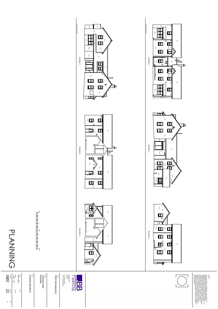 Page 1 of 1, 22 proposed elevations