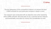 Page 2, CMMS Competitive Analysis