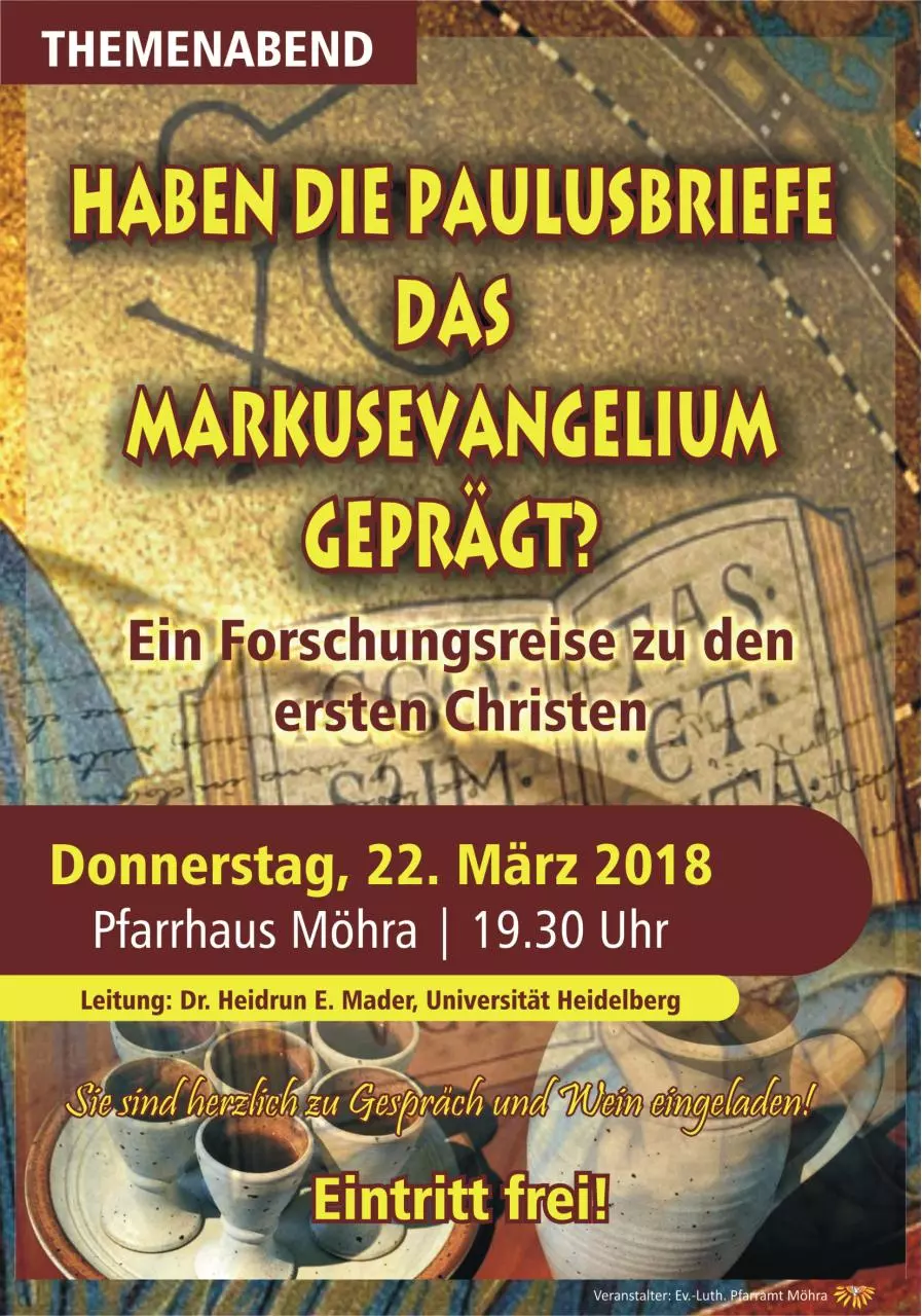 Page 1 of 1, Themenabend H. E. Mader am 22.03.2018 Plakat