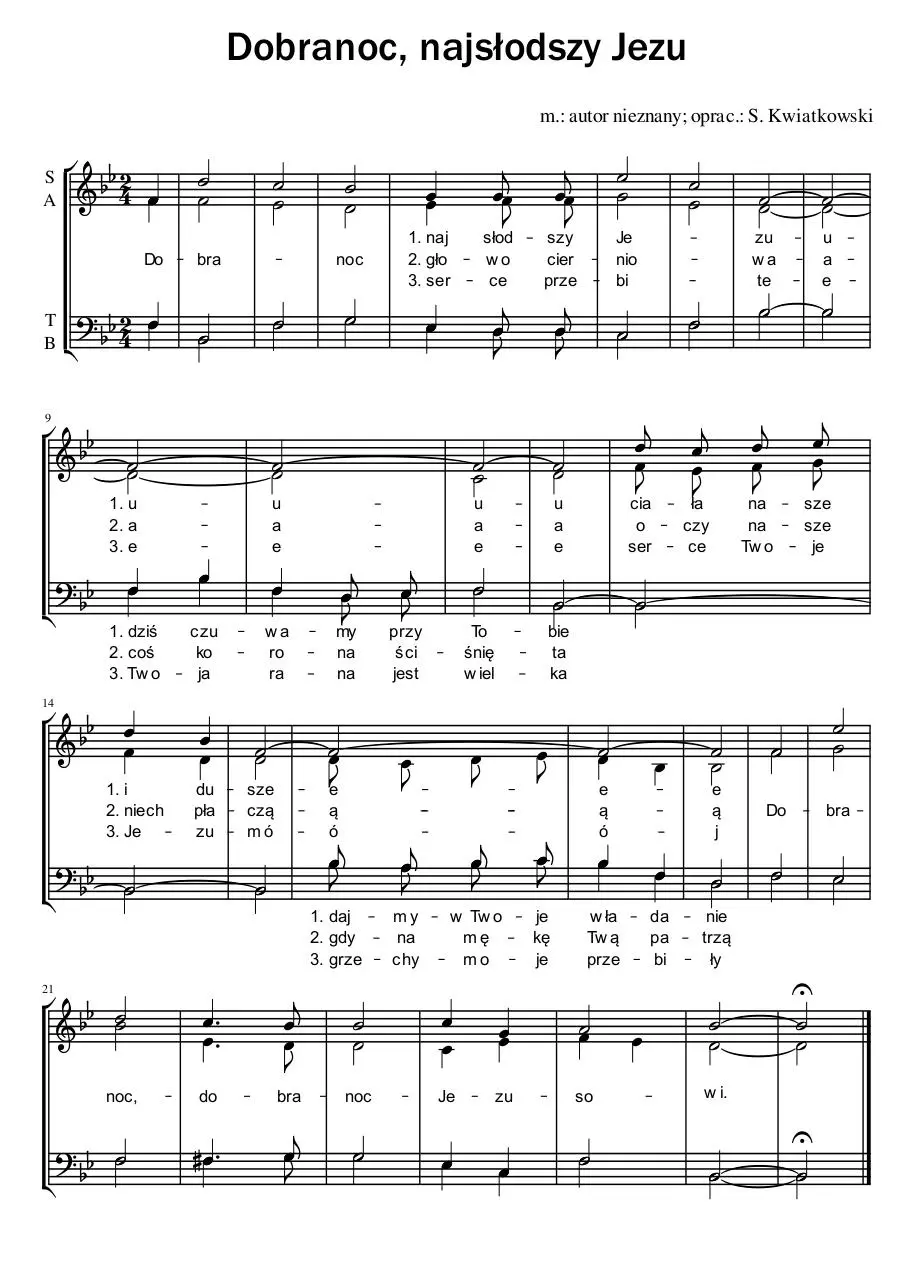 Page 1 of 1, Dobranoc, najsłodszy Jezu