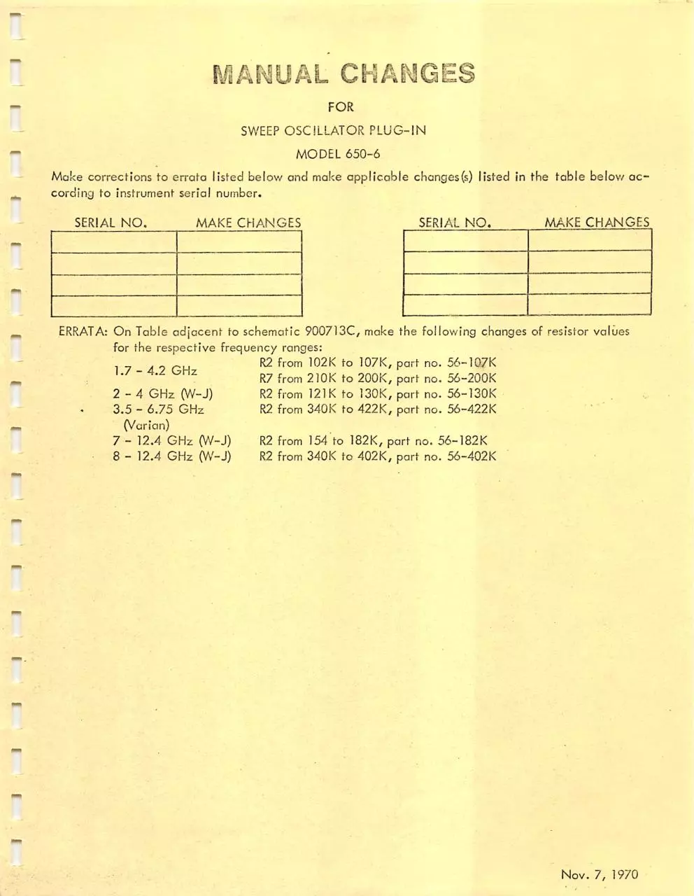 Page 3 of 44, Alfred Singer 650 Sweep Oscillator 653C