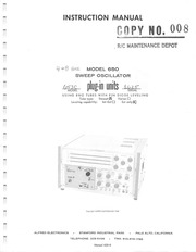 Page 1, Alfred Singer 650 Sweep Oscillator 653C