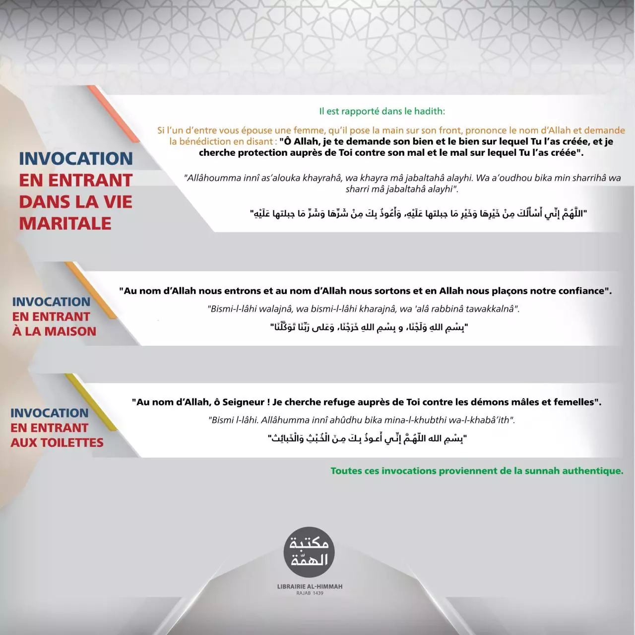 Page 3 of 3, Les invocations d'entrée